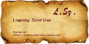Lugosy Szorina névjegykártya
